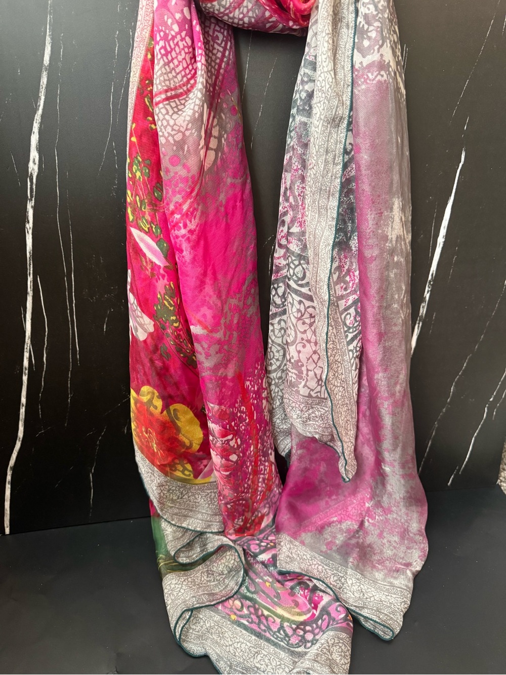 Men's Pink Patterned Fashion Scarf